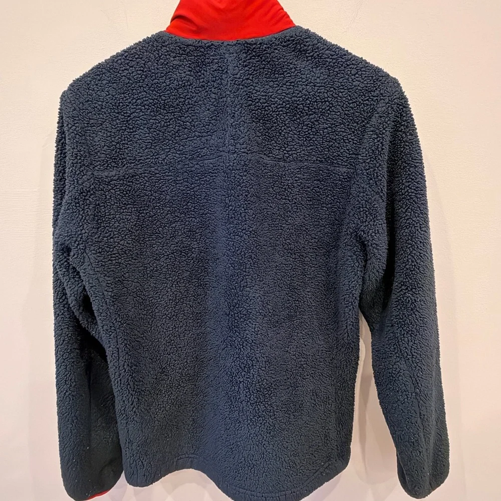 The‎ North Face Sherpa Fleece Jacket Mens Small Blue Red Full Zip Outdoor